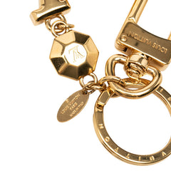 ルイ ヴィトン ポルトクレ LVファセット キーホルダー キーリング チャーム M65216 ゴールド メッキ レディース LOUIS VUITTON 中古