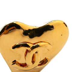 シャネル ヴィンテージ ココマーク ハート モチーフ ブローチ ゴールド メッキ レディース CHANEL 【中古】