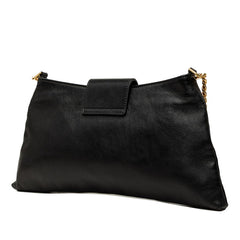 セリーヌ トリオンフ チェーン ショルダーバッグ ブラック レザー レディース CELINE 中古