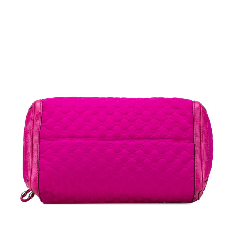 グッチ GGネオプレン ボストンバッグ 241097 パープル ピンク ナイロン レザー レディース GUCCI 【中古】