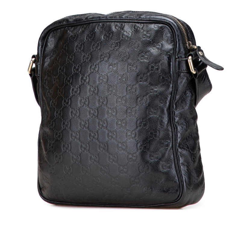 グッチ グッチシマ 斜め掛け ショルダーバッグ 201448 ブラック レザー レディース GUCCI 【中古】