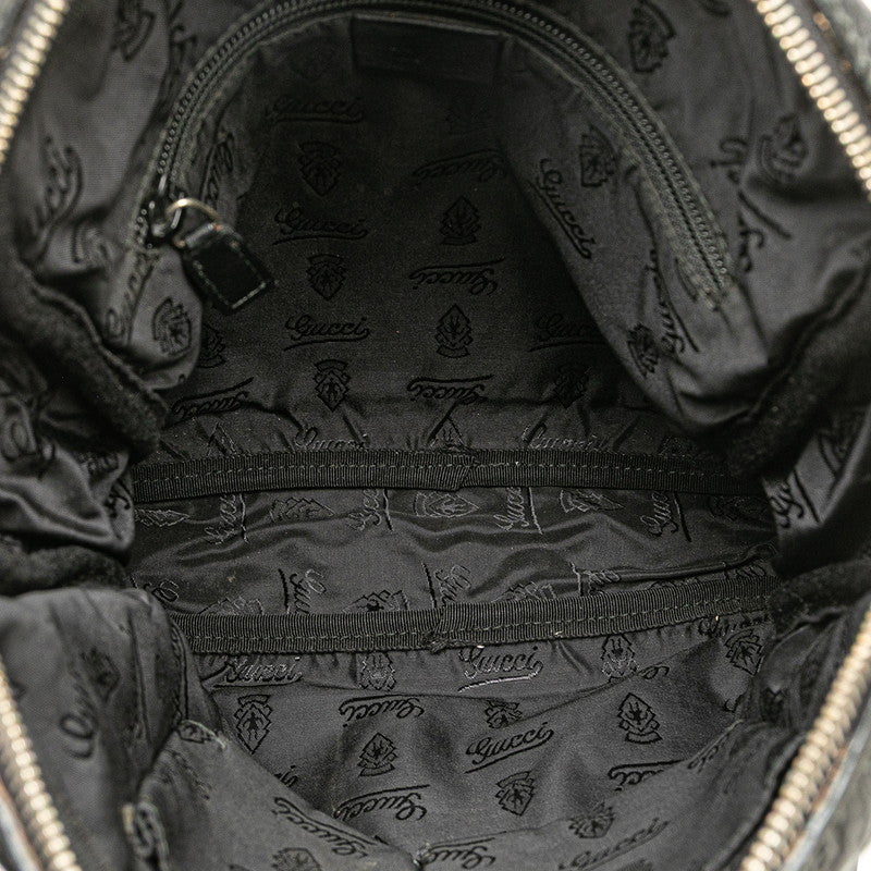 グッチ グッチシマ 斜め掛け ショルダーバッグ 201448 ブラック レザー レディース GUCCI 【中古】