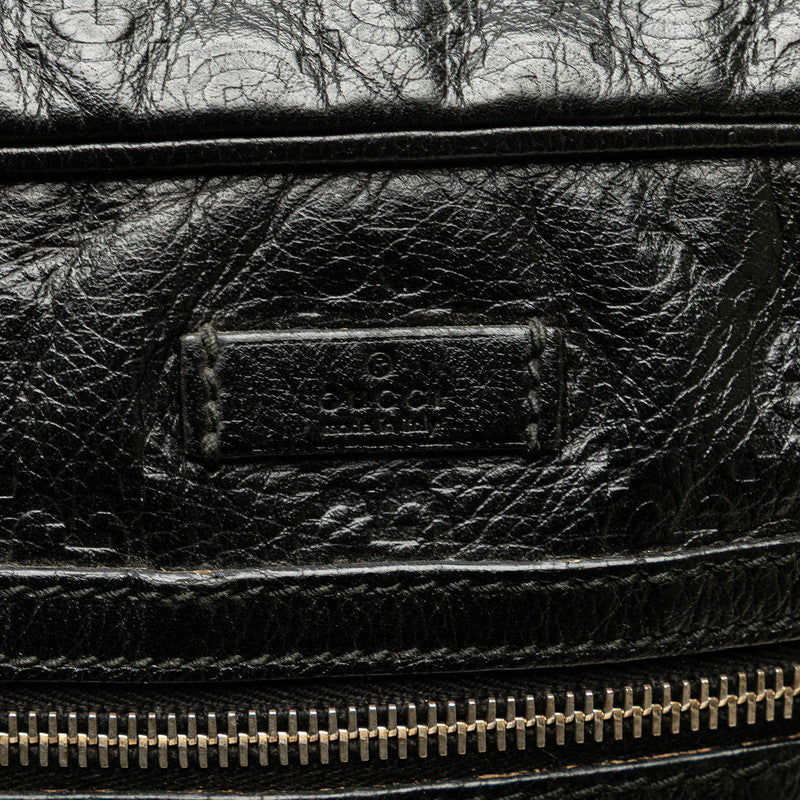 グッチ グッチシマ 斜め掛け ショルダーバッグ 201448 ブラック レザー レディース GUCCI 【中古】
