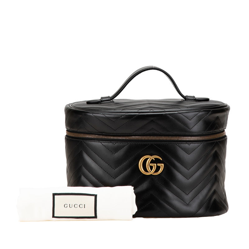 グッチ GGマーモント バニティバッグ 609340 ブラック レザー レディース GUCCI 【中古】