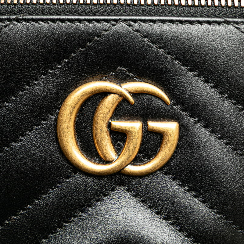 グッチ GGマーモント バニティバッグ 609340 ブラック レザー レディース GUCCI 【中古】