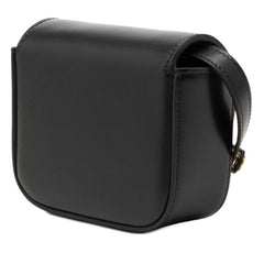 セリーヌ トリオンフ ミニ クロード 斜め掛け ショルダーバッグ ポシェット ブラック レザー レディース CELINE 【中古】