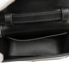 セリーヌ トリオンフ ミニ クロード 斜め掛け ショルダーバッグ ポシェット ブラック レザー レディース CELINE 【中古】