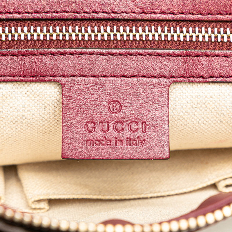 グッチ GGキャンバス メイフェア ショルダーバッグ 257065 ベージュ ワインレッド キャンバス レザー レディース GUCCI 【中古】