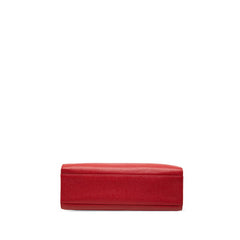 シャネル ココマーク チェーン ショルダーバッグ トート レッド キャビアスキン レディース CHANEL 【中古】