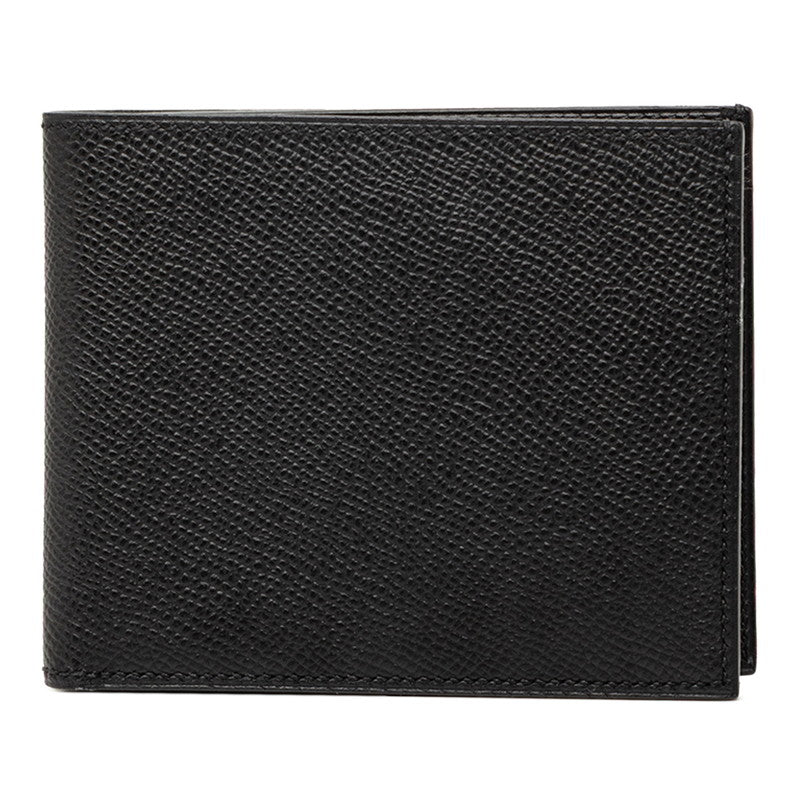 エルメス MC2 ガリレイ 二つ折り財布 ブラック ヴォーエプソン メンズ HERMES 【中古】
