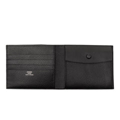 エルメス MC2 ガリレイ 二つ折り財布 ブラック ヴォーエプソン メンズ HERMES 【中古】