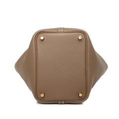 エルメス ピコタンロックPM ハンドバッグ ブラウン ゴールド金具 トリヨンクレマンス レディース HERMES 【中古】