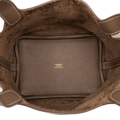 エルメス ピコタンロックPM ハンドバッグ ブラウン ゴールド金具 トリヨンクレマンス レディース HERMES 【中古】