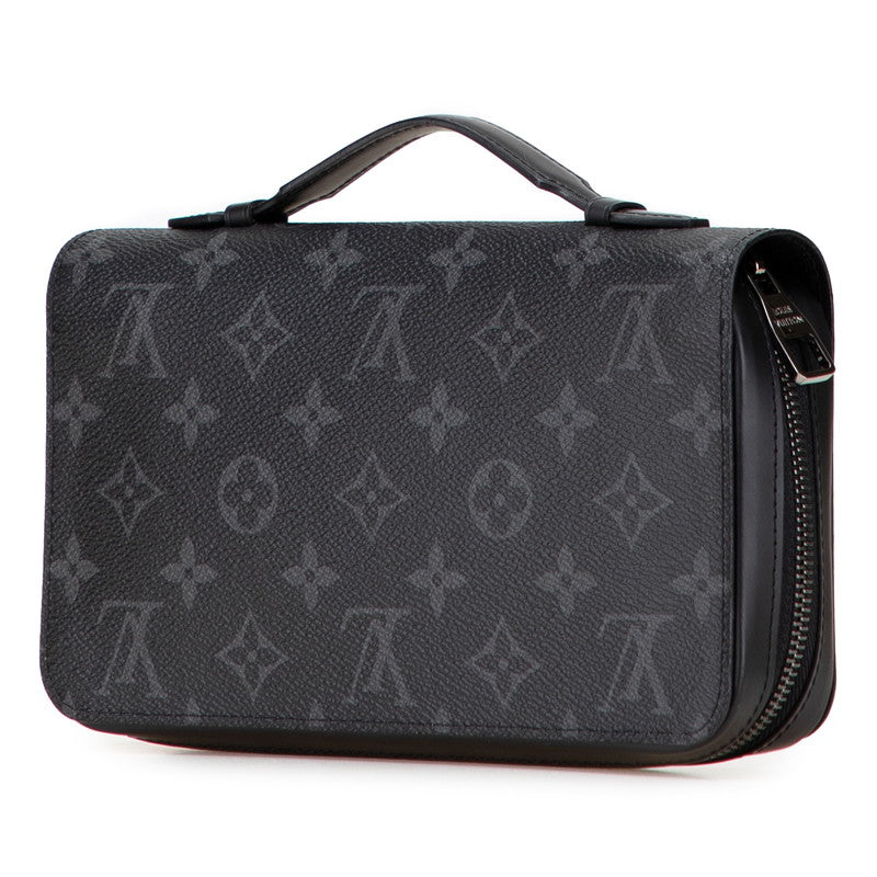 ルイ ヴィトン モノグラム エクリプス ジッピー XL ラウンドファスナー 長財布 M61698 ブラック PVC レザー メンズ LOUIS VUITTON 【中古】