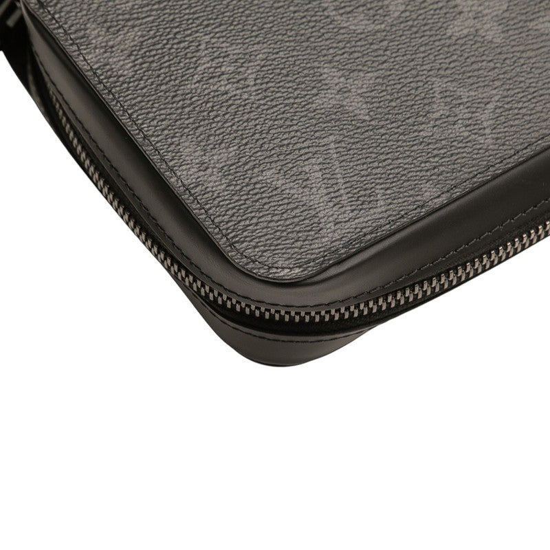 ルイ ヴィトン モノグラム エクリプス ジッピー XL ラウンドファスナー 長財布 M61698 ブラック PVC レザー メンズ LOUIS VUITTON 【中古】