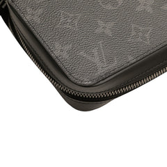 ルイ ヴィトン モノグラム エクリプス ジッピー XL ラウンドファスナー 長財布 M61698 ブラック PVC レザー メンズ LOUIS VUITTON 【中古】
