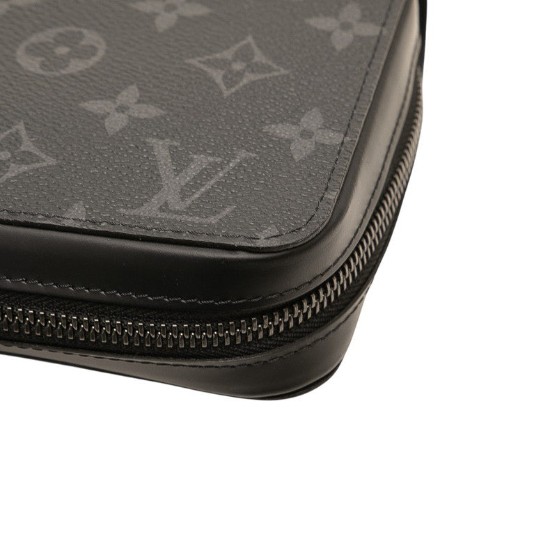 ルイ ヴィトン モノグラム エクリプス ジッピー XL ラウンドファスナー 長財布 M61698 ブラック PVC レザー メンズ LOUIS VUITTON 【中古】