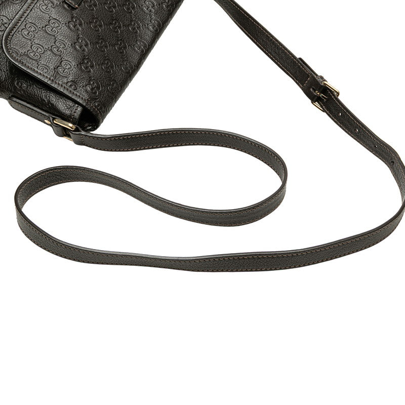 グッチ グッチシマ ショルダーバッグ 223666 ブラウン レザー レディース GUCCI 【中古】