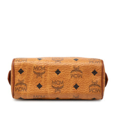 エム シー エム ヴィセトス ミニボストンバッグ ショルダーバッグ 2WAY ブラウン PVC レザー レディース MCM 【中古】