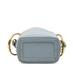 クロエ ロイ ミニ バケットバッグ ハンドバッグ ショルダーバッグ 2WAY ブルー レザー レディース Chloe 【中古】