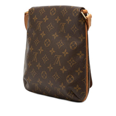 ルイ ヴィトン モノグラム ミュゼットサルサ ショート ショルダーバッグ M51258 ブラウン PVC レザー レディース LOUIS VUITTON 【中古】