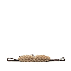 グッチ GGキャンバス ウエストバッグ ボディバッグ 28566 ベージュ ブラウン キャンバス レザー レディース GUCCI 【中古】