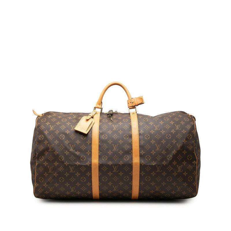 ルイ ヴィトン モノグラム キーポル60 ボストンバッグ トラベルバッグ M41422 ブラウン PVC レザー レディース LOUIS VUITTON 中古