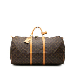 ルイ ヴィトン モノグラム キーポル60 ボストンバッグ トラベルバッグ M41422 ブラウン PVC レザー レディース LOUIS VUITTON 中古
