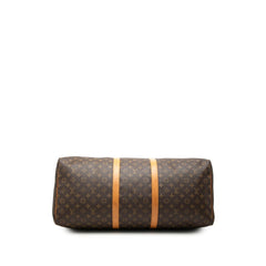 ルイ ヴィトン モノグラム キーポル60 ボストンバッグ トラベルバッグ M41422 ブラウン PVC レザー レディース LOUIS VUITTON 中古