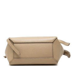 セリーヌ ベルトバッグ ピコ ハンドバッグ ショルダーバッグ 2WAY ベージュ系 レザー レディース CELINE 中古