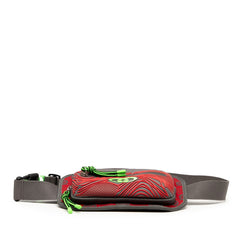 グッチ GGナイロン ボディバッグ ウエストバッグ 752102 グレー レッド グリーン ナイロン ラバー レディース GUCCI 中古