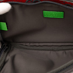 グッチ GGナイロン ボディバッグ ウエストバッグ 752102 グレー レッド グリーン ナイロン ラバー レディース GUCCI 【中古】