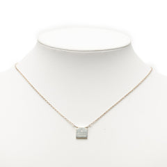 グッチ ロゴ スクエア ペンダントネックレス SV925 シルバー レディース GUCCI 【中古】