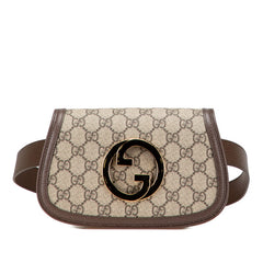 グッチ GGスプリーム ブロンディ ボディバッグ 703807 ベージュ ブラウン PVC レザー レディース GUCCI 【中古】