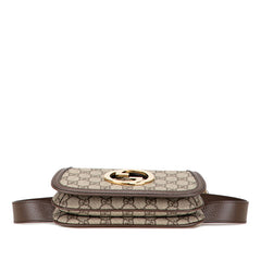 グッチ GGスプリーム ブロンディ ボディバッグ 703807 ベージュ ブラウン PVC レザー レディース GUCCI 【中古】
