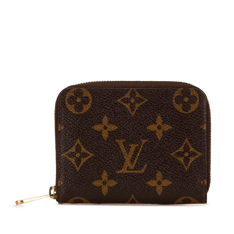 ルイ ヴィトン モノグラム ジッピー コインパース コインケース 小銭入れ M60067 ブラウン PVC レザー レディース LOUIS VUITTON 【中古】