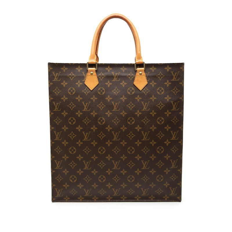 ルイ ヴィトン モノグラム サックプラ ハンドバッグ トートバッグ M51140 ブラウン PVC レザー レディース LOUIS VUITTON 【中古】