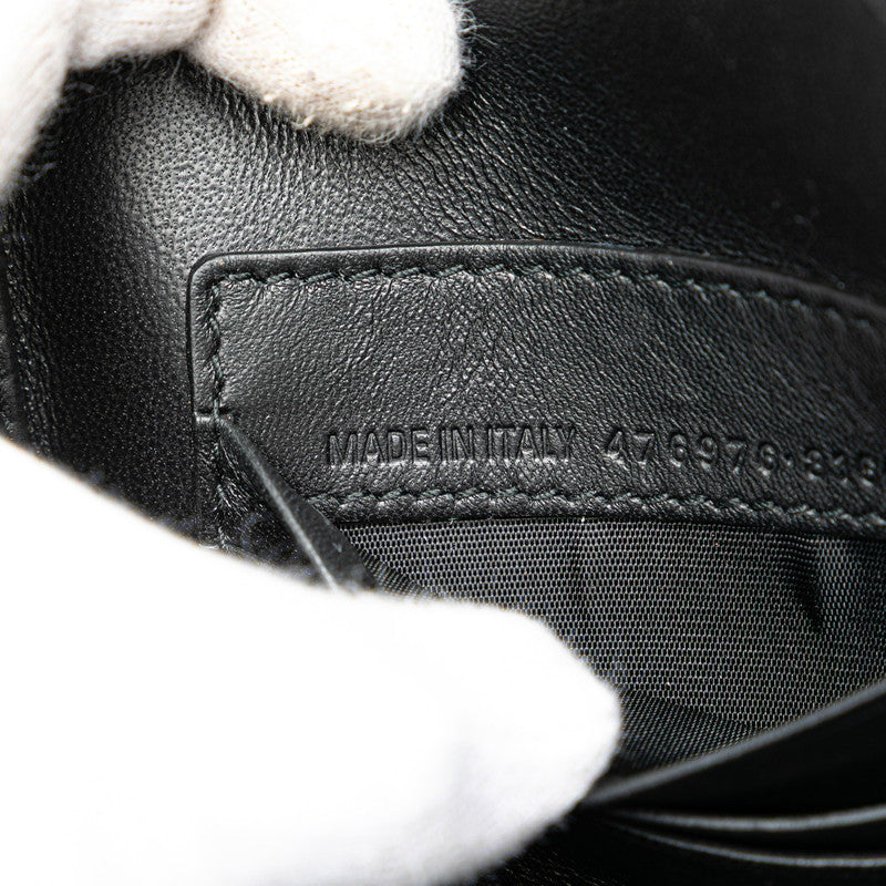 バレンシアガ トライアングル グリッター クラッチバッグ 476976 シルバー レザー レディース BALENCIAGA 【中古】