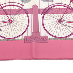 エルメス カレ90 LES BECANES 自転車 スカーフ マルチカラー シルク レディース HERMES 【中古】