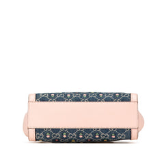 グッチ オフィディア フラワー刺繍 ハンドバッグ ショルダーバッグ 2WAY 547551 ピンク ネイビー マルチカラー レザー デニム レディース GUCCI 【中古】