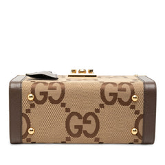 グッチ GGキャンバス ジャンボGG バニティバッグ トップハンドル ショルダーバッグ 2WAY 722181 ベージュ キャンバス レザー レディース GUCCI 中古