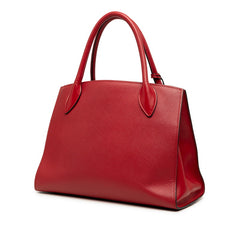 プラダ サフィアーノ モノクローム ハンドバッグ ショルダーバッグ 2WAY レッド レザー レディース PRADA 【中古】