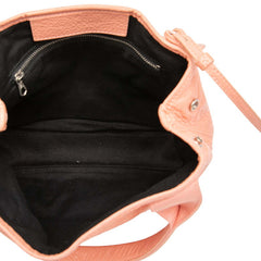 バレンシアガ ネイビーカバス XS ハンドバッグ ショルダーバッグ 2WAY ピンク レザー キャンバス レディース BALENCIAGA 中古