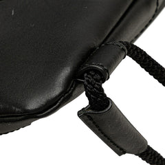 グッチ GGスプリーム シェリーライン ドローストリング リュック バックパック 473872 グレー ブラック PVC レザー レディース GUCCI 【中古】