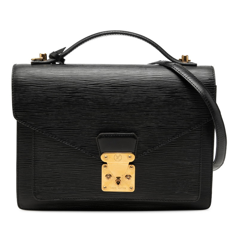 ルイ ヴィトン エピ モンソー ハンドバッグ ショルダーバッグ 2WAY M52122 ノワール ブラック レザー レディース LOUIS VUITTON 【中古】