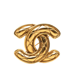 シャネル マトラッセ ココマーク ブローチ ゴールド メッキ レディース CHANEL 【中古】