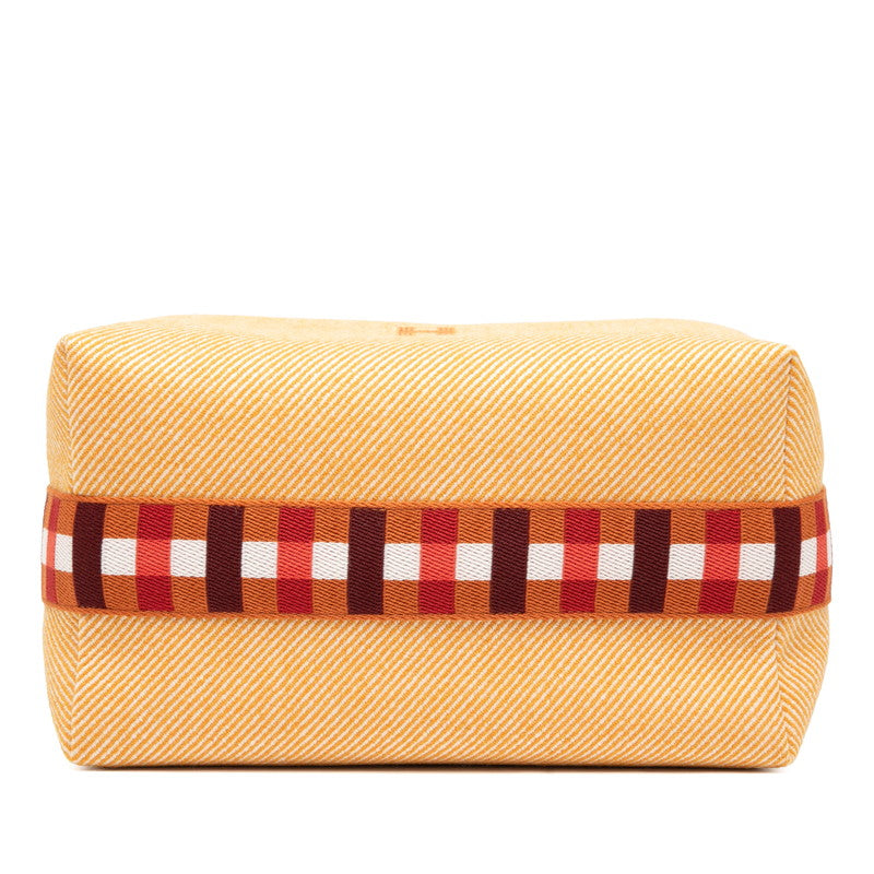 エルメス ブリッド ア ブラック オ カレGM ハンドバッグ フォーヴ シルバー金具 キャンバス レディース HERMES 【中古】