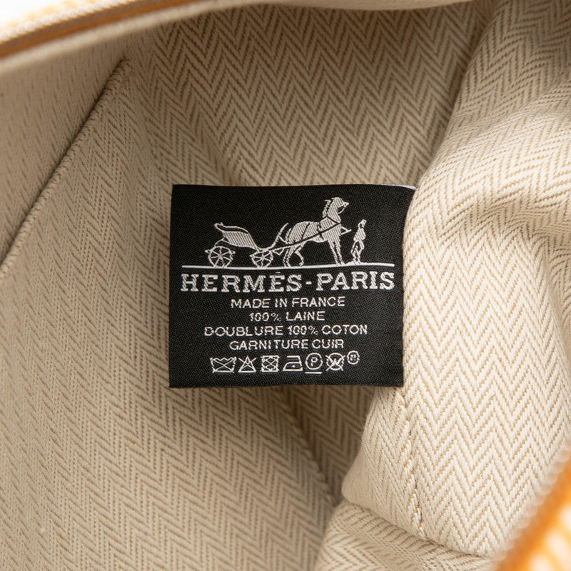 エルメス ブリッド ア ブラック オ カレGM ハンドバッグ フォーヴ シルバー金具 キャンバス レディース HERMES 【中古】