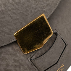 セリーヌ トロッター スモール ショルダーバッグ グレー レザー レディース CELINE 【中古】