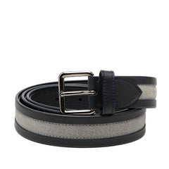 ルイ ヴィトン ベルト サイズ:100/40 ネイビー グレー レザー スウェード メンズ LOUIS VUITTON 【中古】